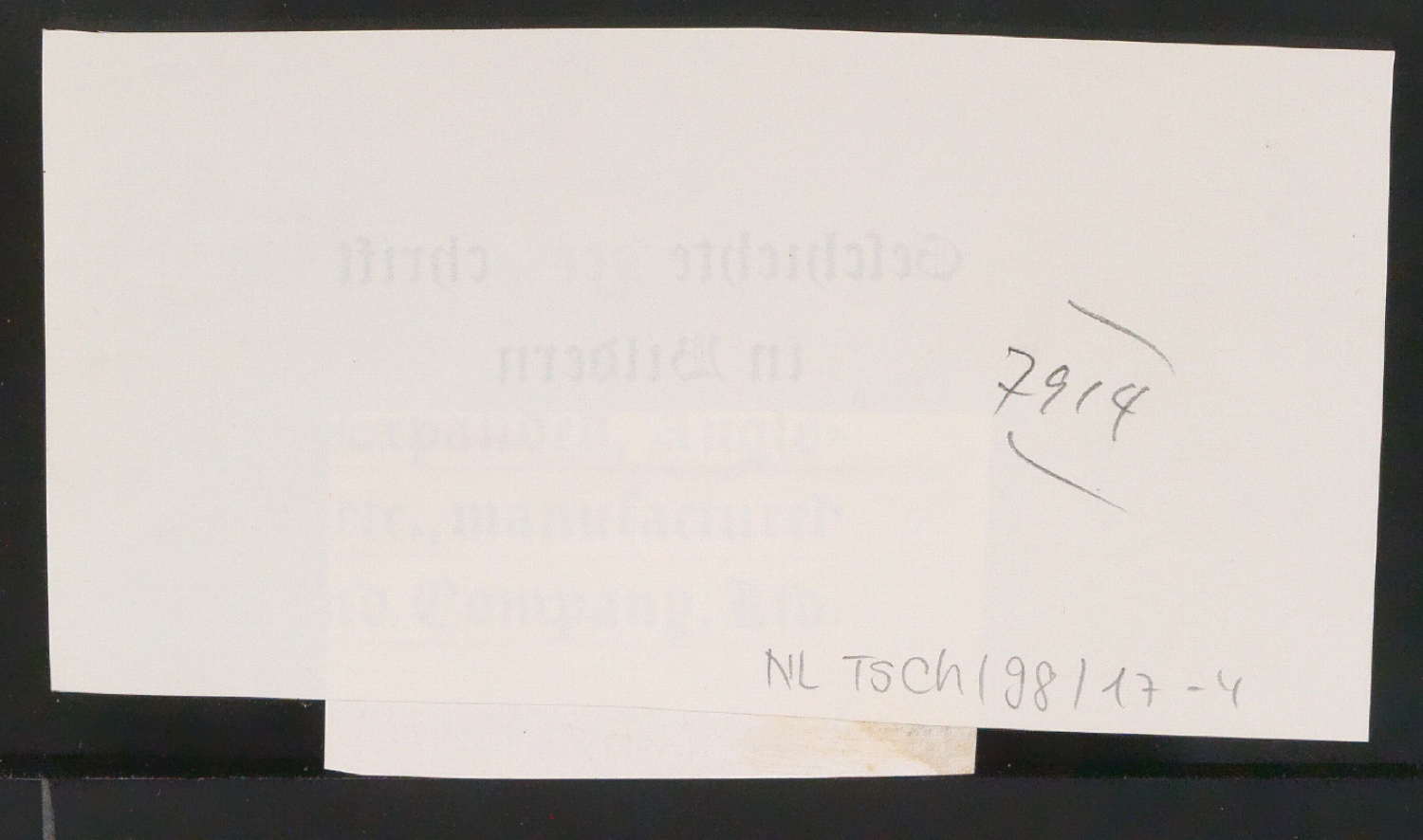 Klebeentwurf, Klischeeabzüge und montierter Druck von Titelblatt für Geschichte der Schrift in Bildern, 4. Auflage — Blatt 8