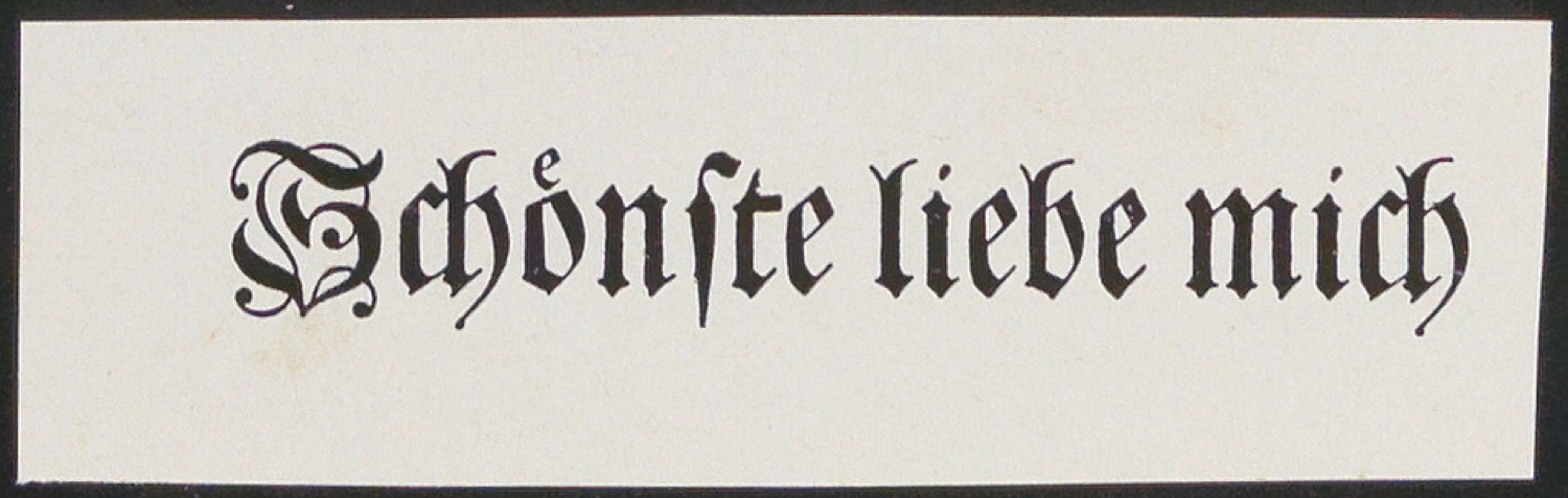 Probedrucke von Druckklischees in Briefumschlag für Schönste, liebe mich — Blatt 8