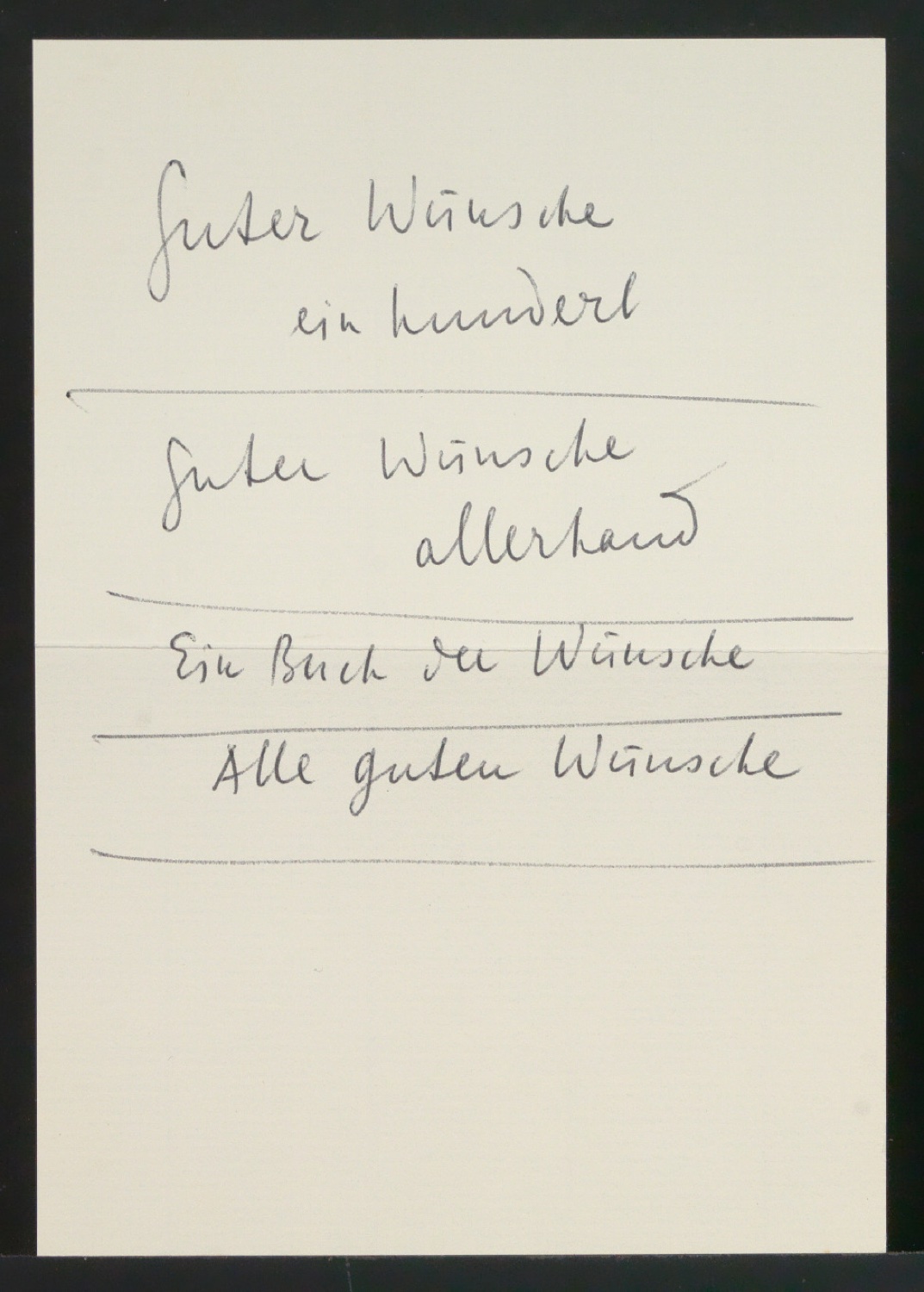 Briefumschlag mit Notizen für Schönste, liebe mich — Blatt 19