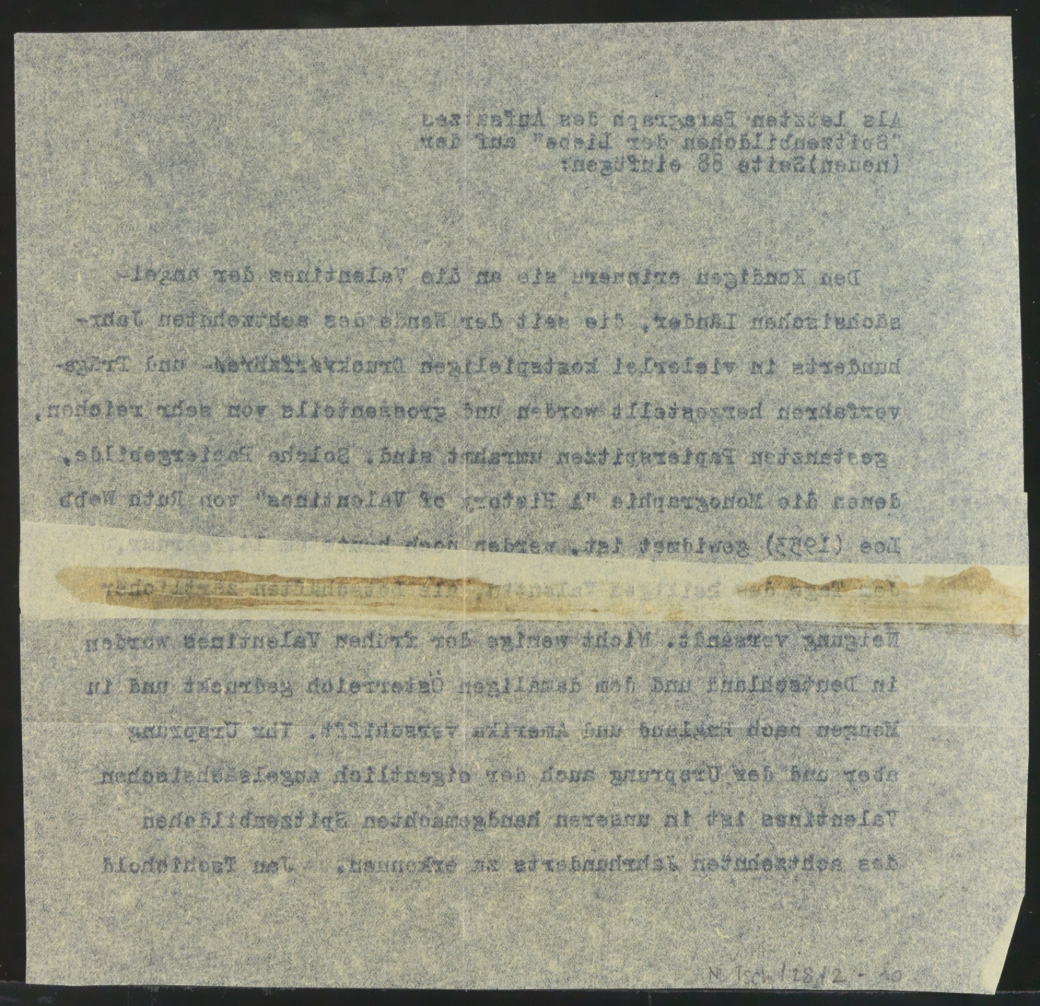 Mappe mit Vorarbeiten und Notizen zu Schönste, liebe mich — Blatt 17