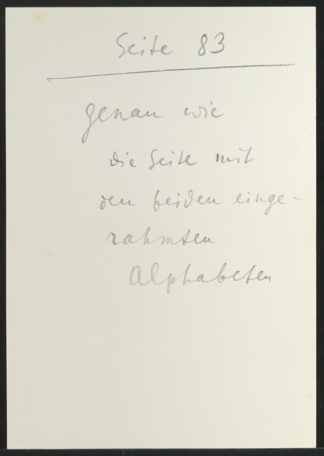 Mappe mit Vorarbeiten und Notizen zu Schönste, liebe mich — Blatt 32
