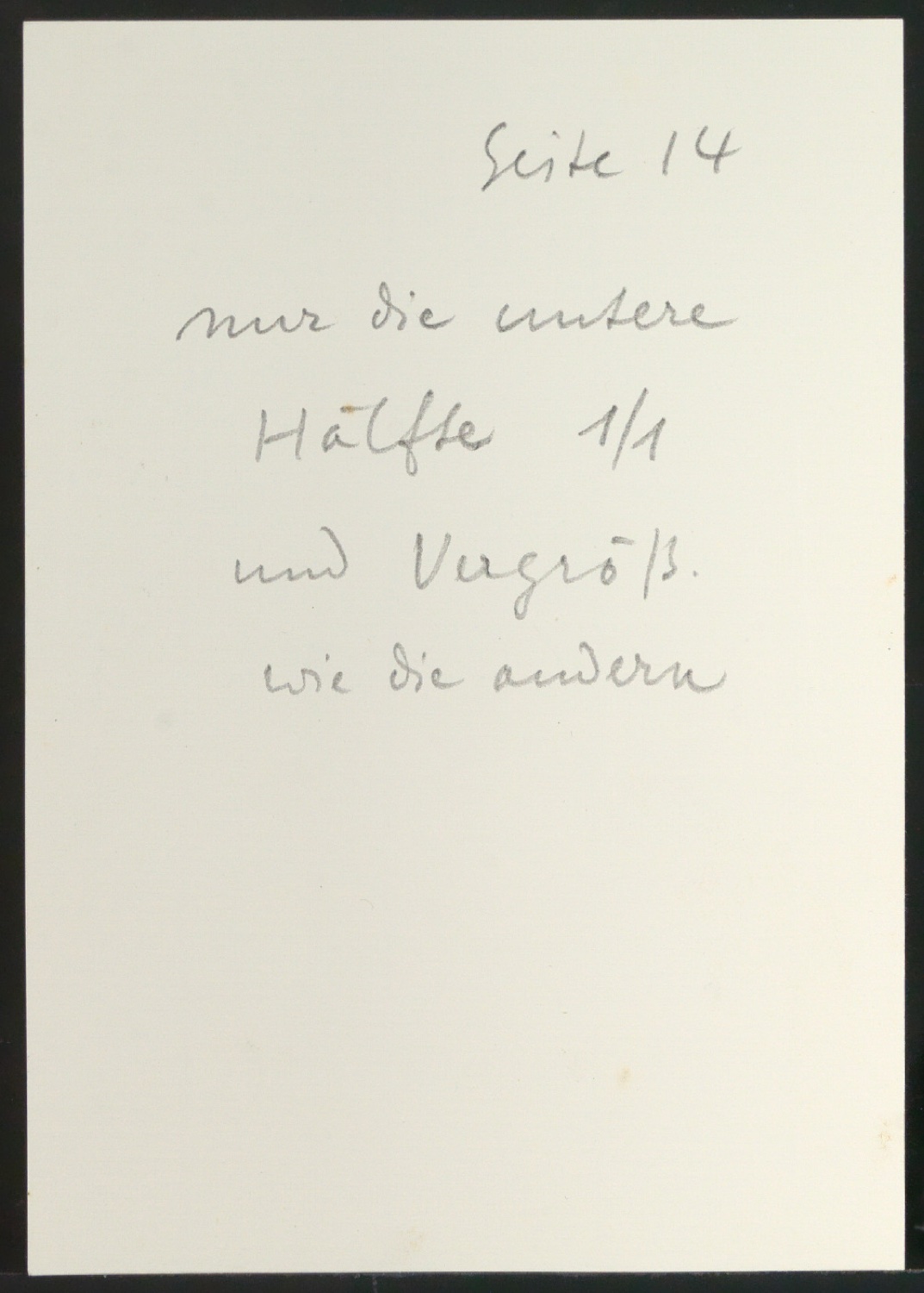 Mappe mit Vorarbeiten und Notizen zu Schönste, liebe mich — Blatt 35