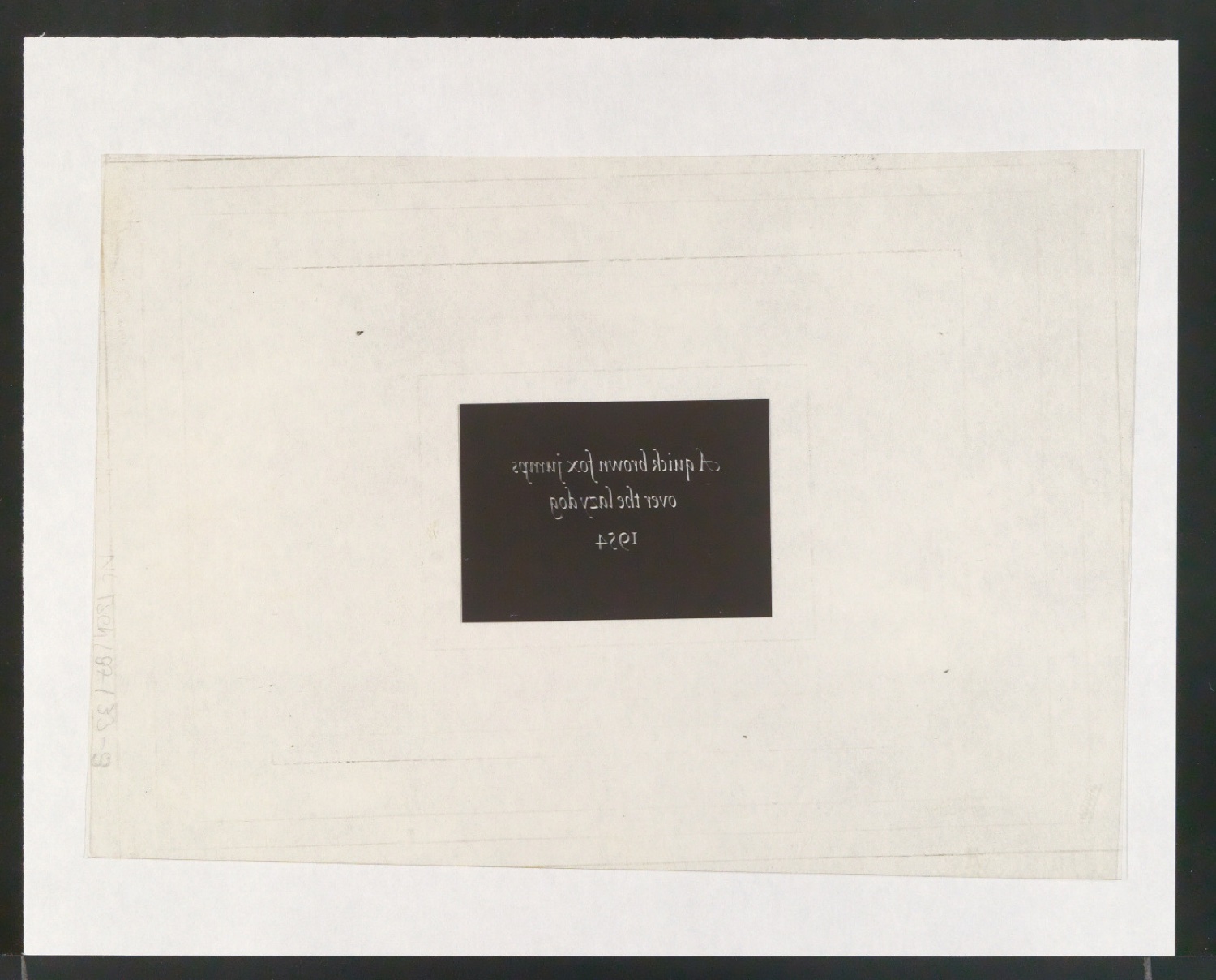 Mappe mit Schriftentwürfen Cancellaresca und Reproduktionen von Sabon Entwürfen — Blatt 8