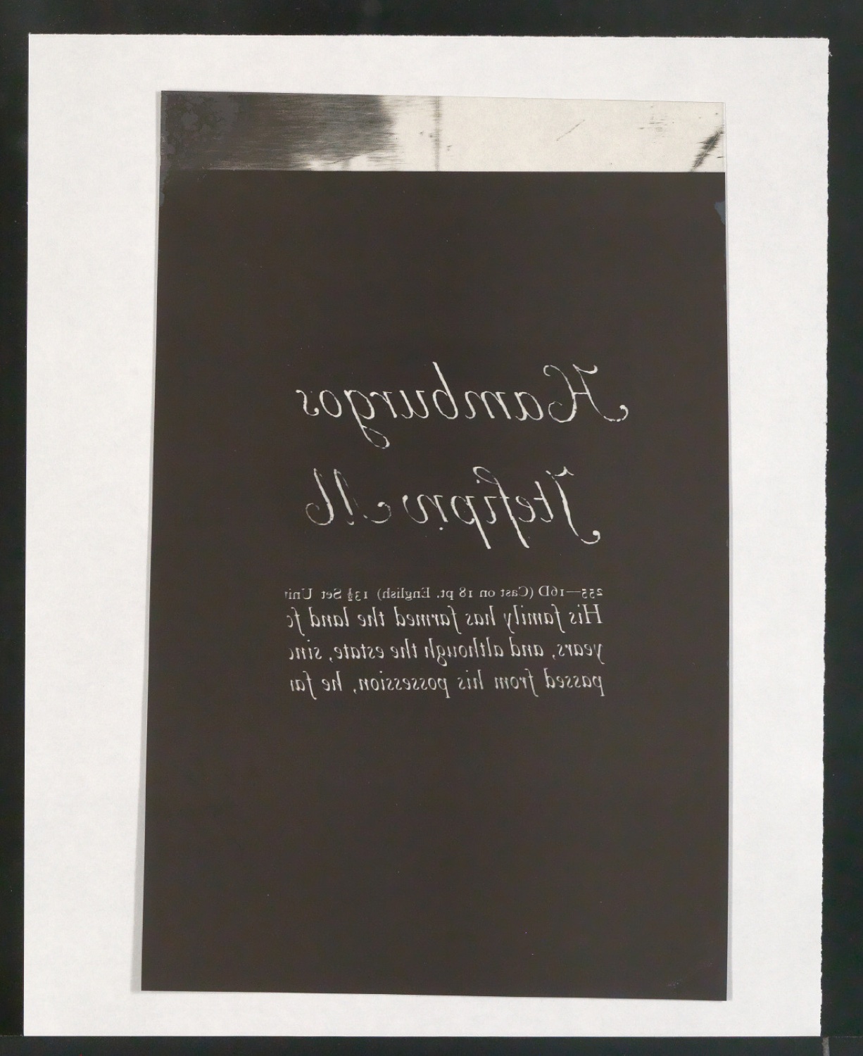 Mappe mit Schriftentwürfen Cancellaresca und Reproduktionen von Sabon Entwürfen — Blatt 10