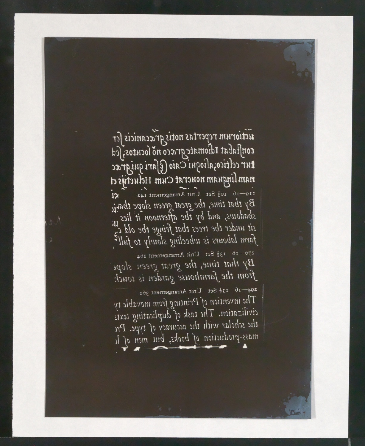 Mappe mit Schriftentwürfen Cancellaresca und Reproduktionen von Sabon Entwürfen — Blatt 12