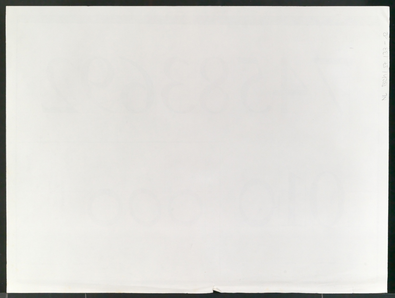 Mappe mit Schriftentwürfen Cancellaresca und Reproduktionen von Sabon Entwürfen — Blatt 20