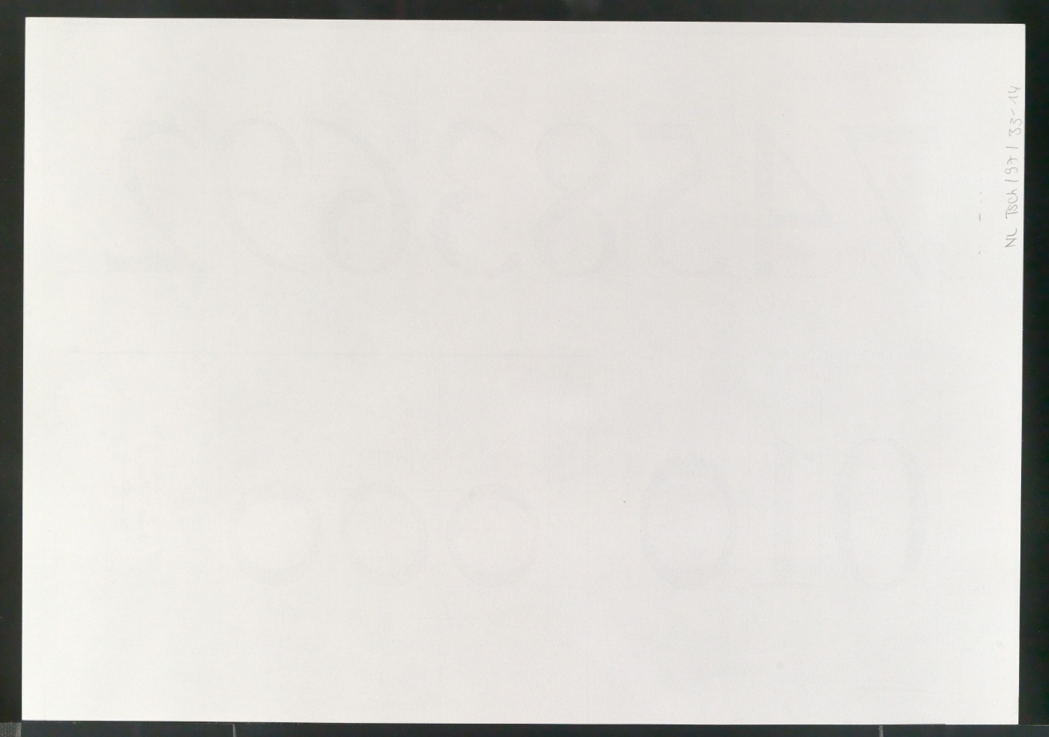 Mappe mit Schriftentwürfen Cancellaresca und Reproduktionen von Sabon Entwürfen — Blatt 24