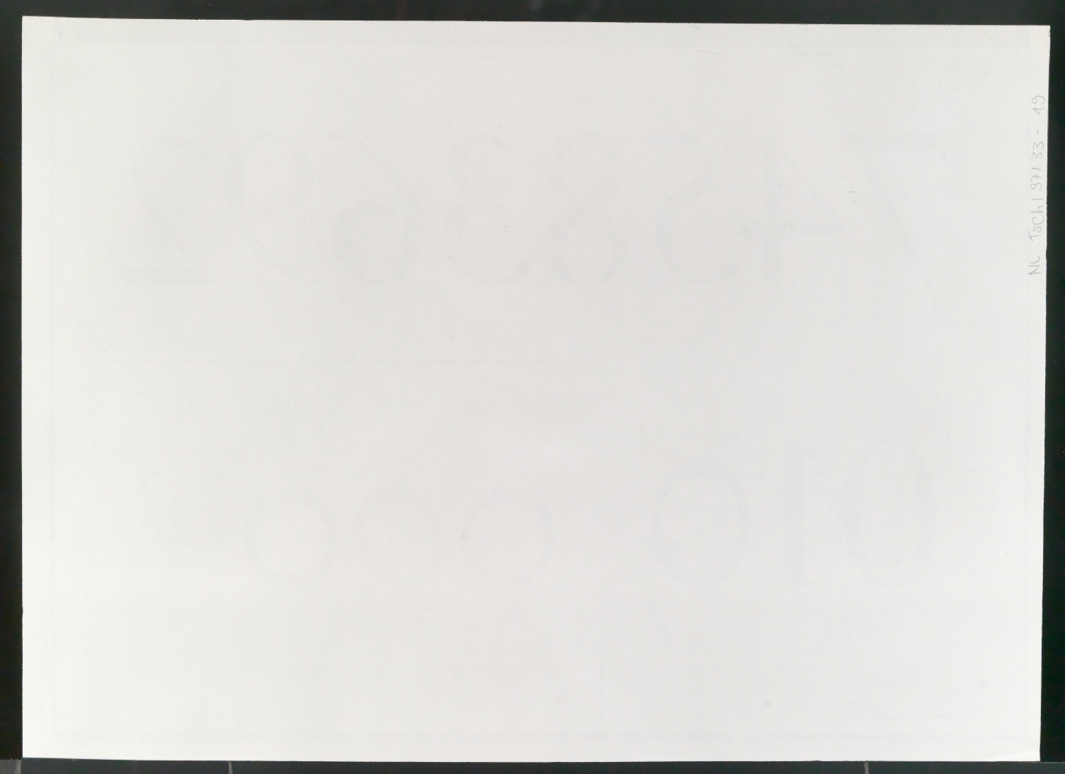 Mappe mit Schriftentwürfen Cancellaresca und Reproduktionen von Sabon Entwürfen — Blatt 34