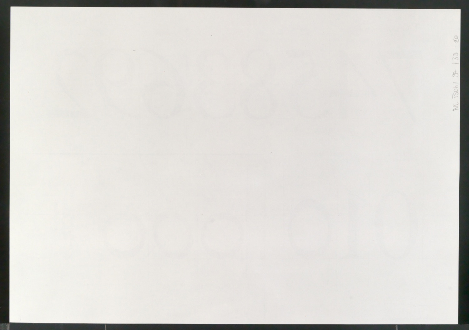 Mappe mit Schriftentwürfen Cancellaresca und Reproduktionen von Sabon Entwürfen — Blatt 36