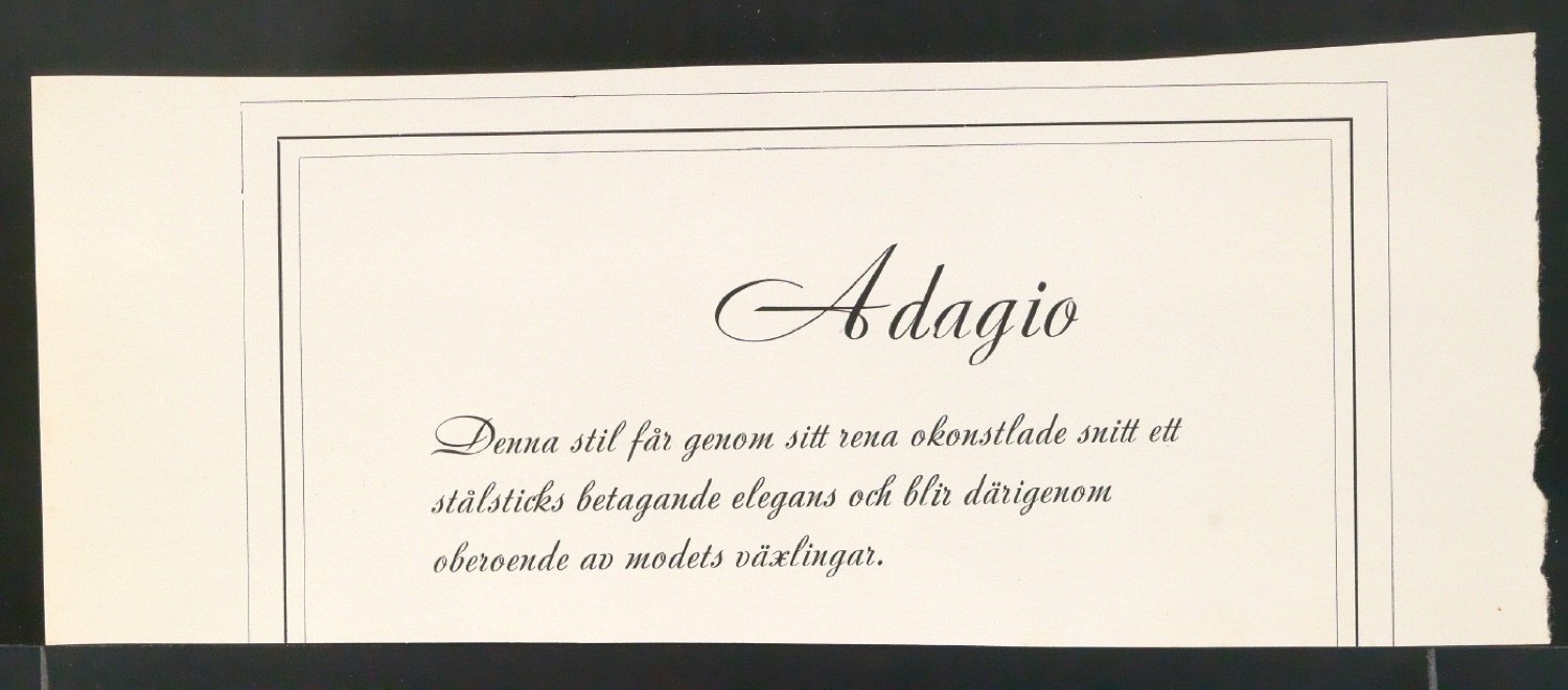 Mappe mit Schriftentwürfen Cancellaresca und Reproduktionen von Sabon Entwürfen — Blatt 55