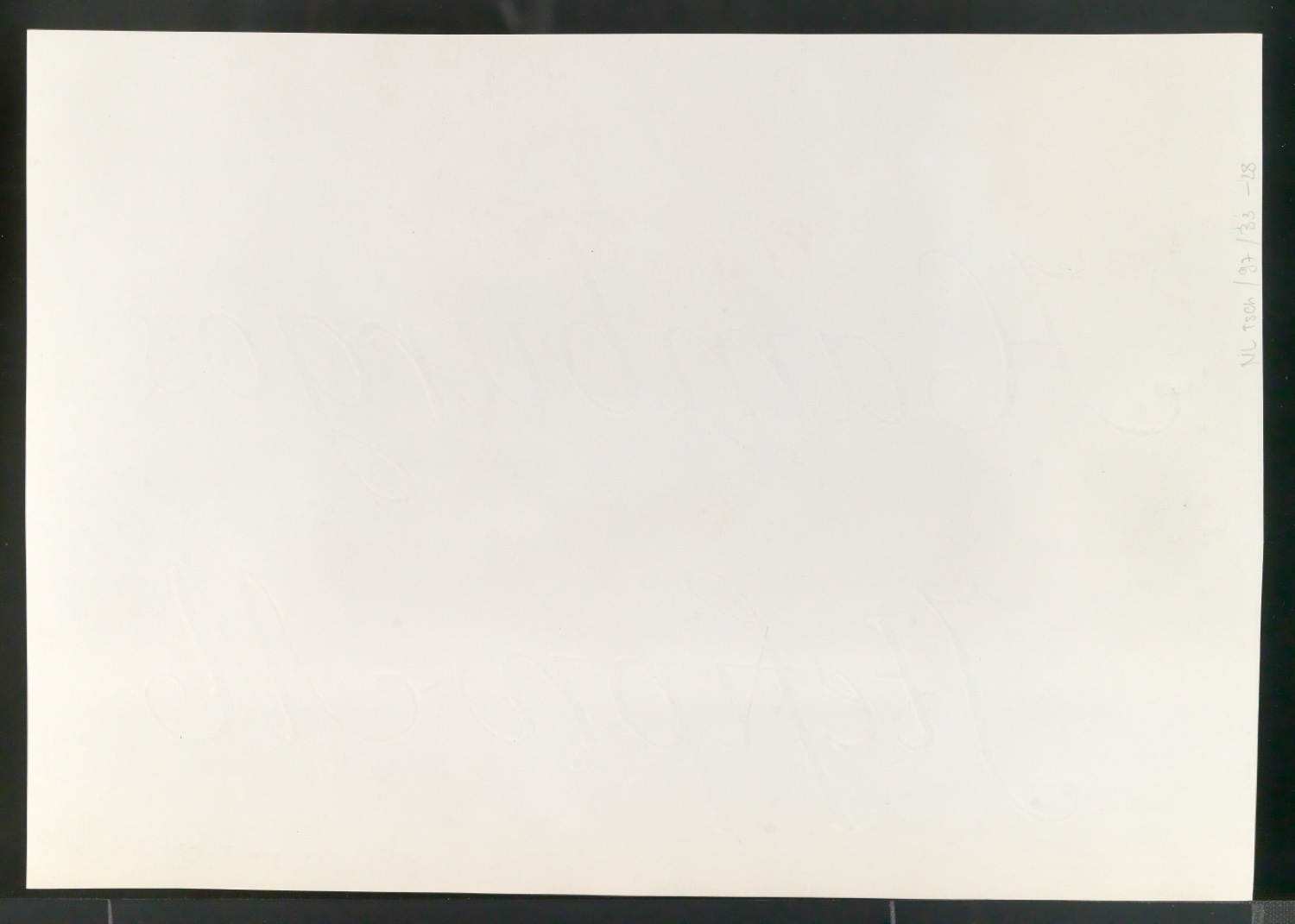 Mappe mit Schriftentwürfen Cancellaresca und Reproduktionen von Sabon Entwürfen — Blatt 58
