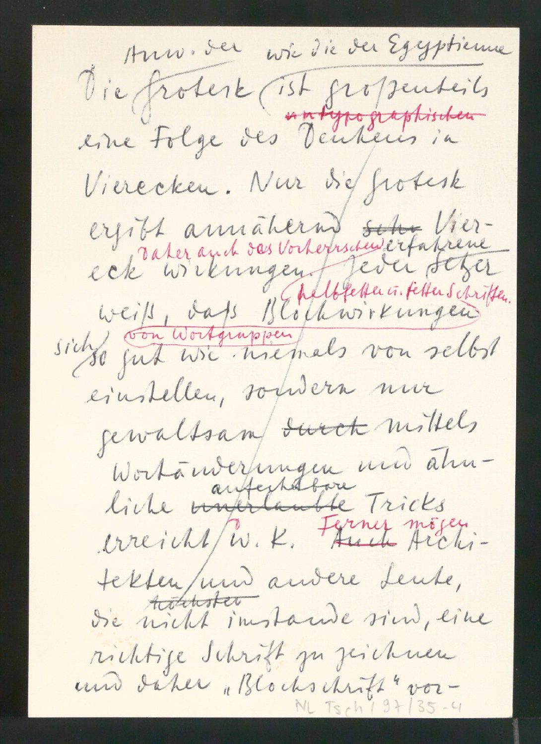 Mappe mit Entwurfszeichnungen und Reproduktionen Antesk — Blatt 8