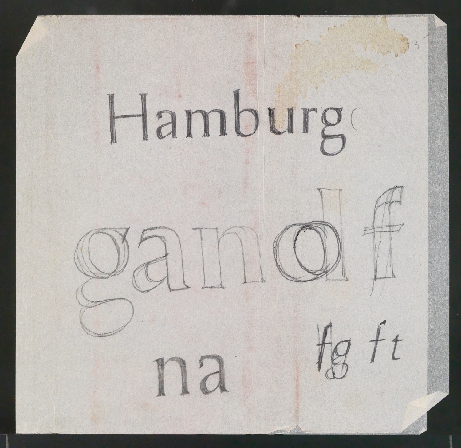 Mappe mit Entwurfszeichnungen und Reproduktionen Antesk — Blatt 21