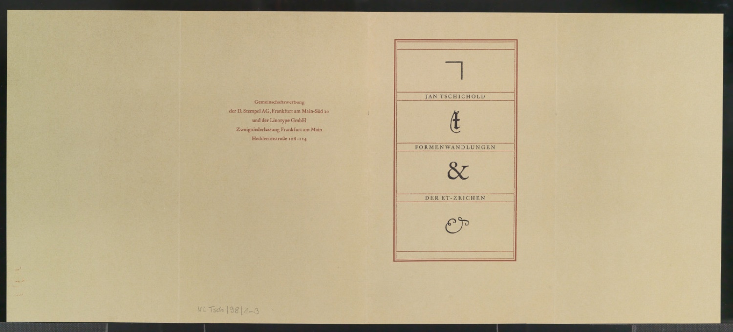 Klebeentwürfe von Illustrationen für Formenwandlung der &-Zeichen — Blatt 5