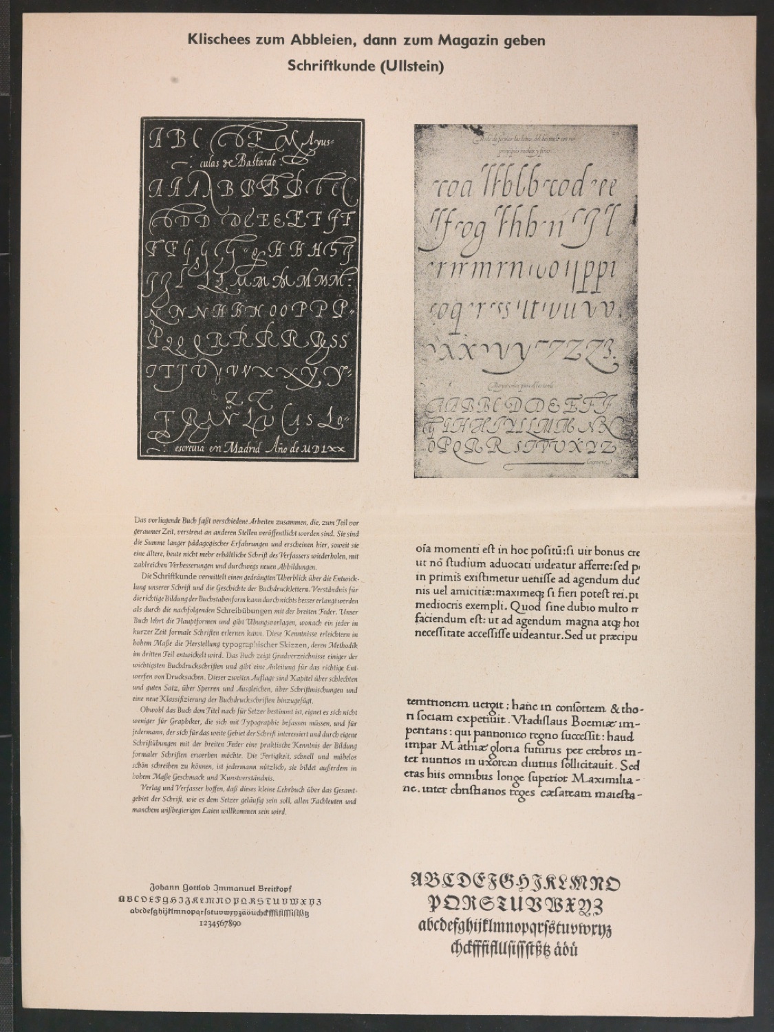 Druckklischees für die Illustrationen von Schriftkunde, Schreibübungen und Skizzieren, 2. Auflage — Blatt 123