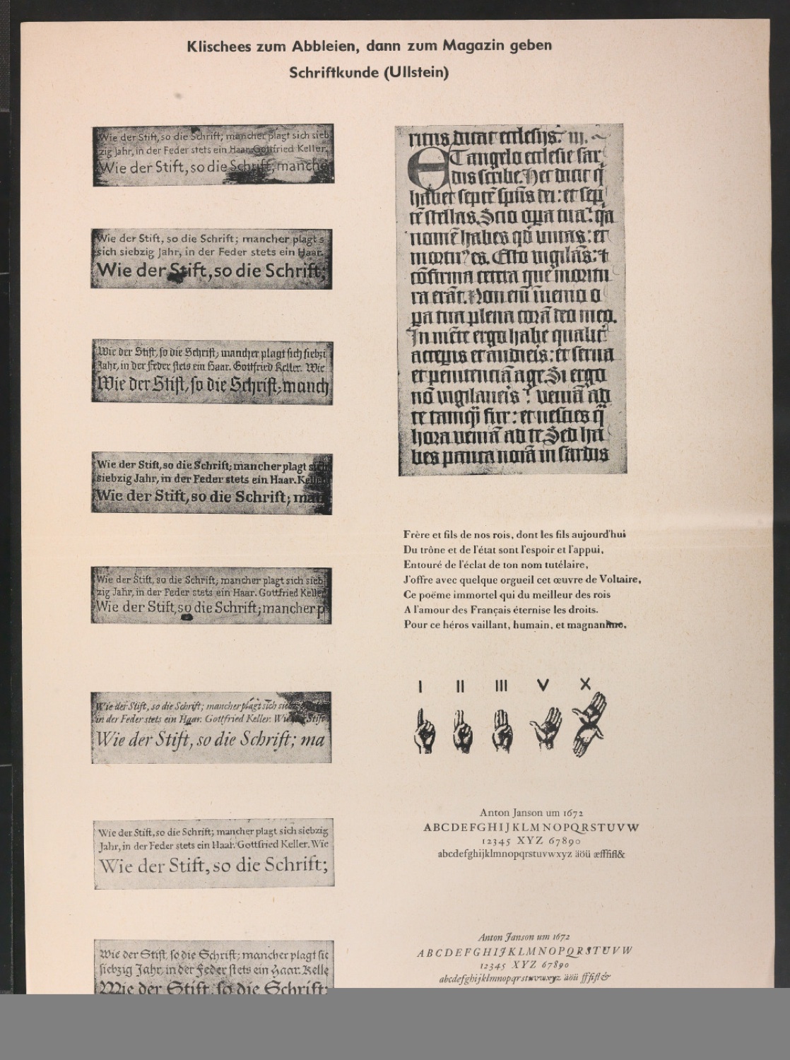 Druckklischees für die Illustrationen von Schriftkunde, Schreibübungen und Skizzieren, 2. Auflage — Blatt 131
