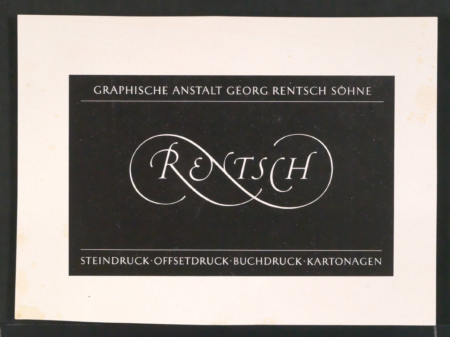 Reproduktionen und Fotokopien von Entwurf für Signet für Georg-Rentsch-Söhne [1950] — Blatt 3