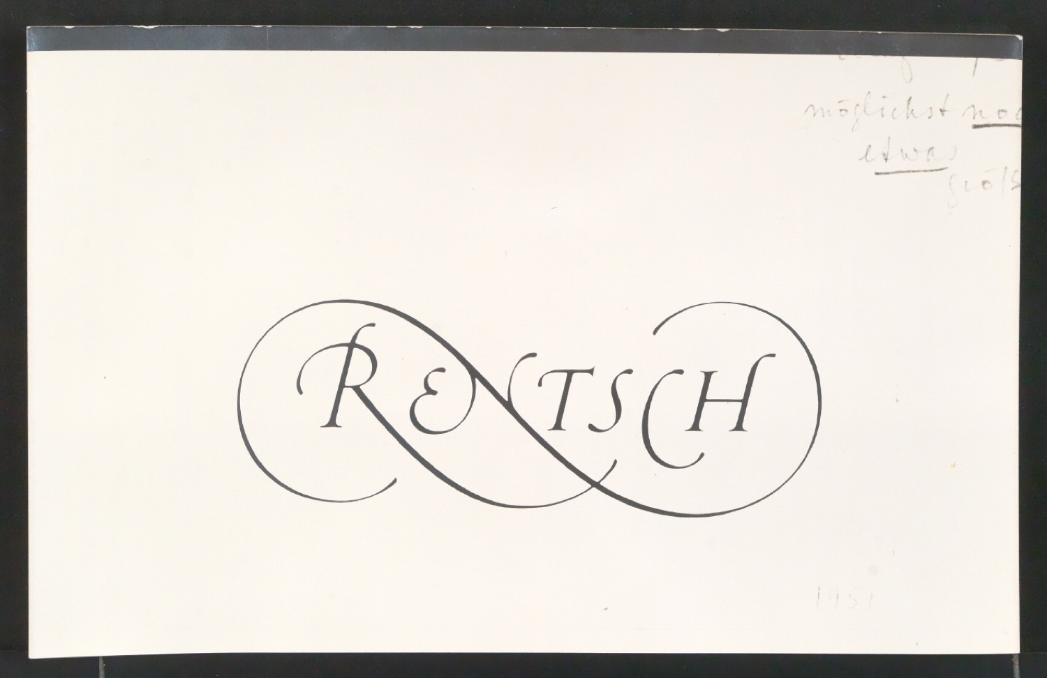 Reproduktionen und Fotokopien von Entwurf für Signet für Georg-Rentsch-Söhne [1950] — Blatt 5