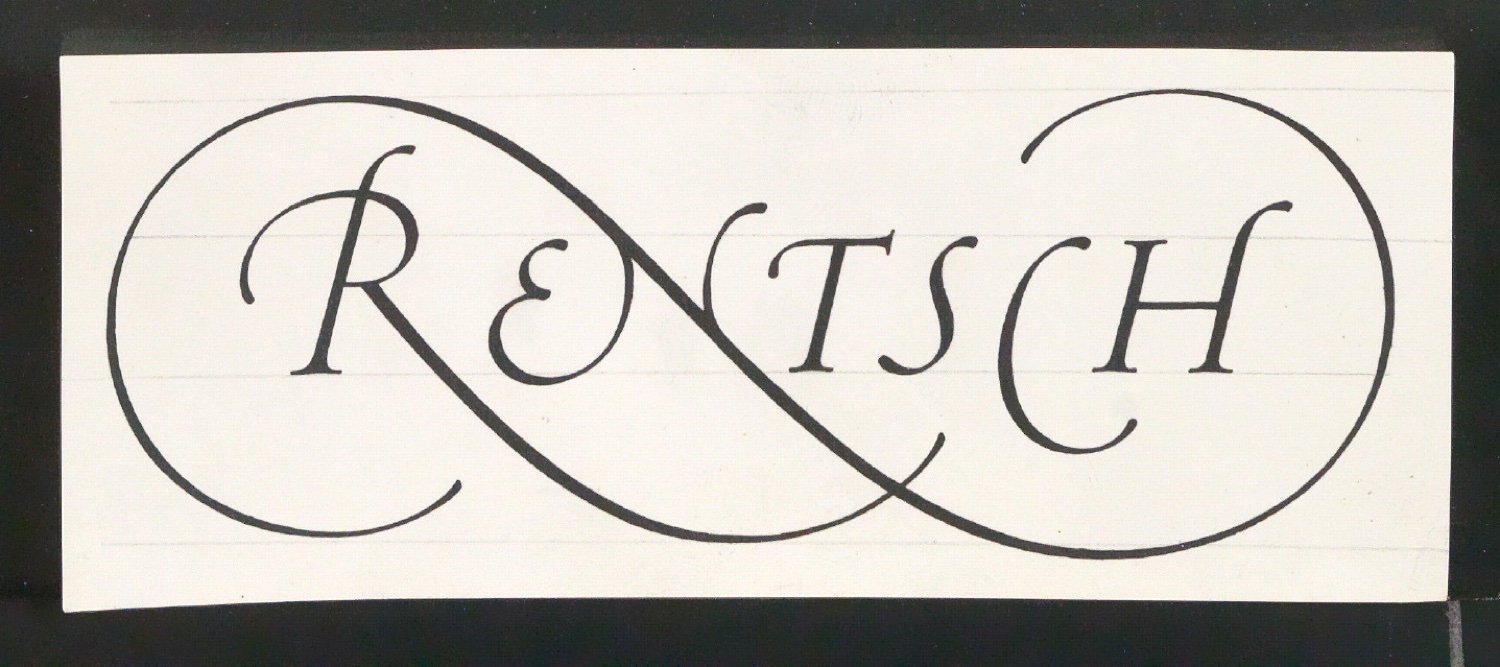 Entwürfe, Fotokopien und Reproduktionen von Schriftzug für Georg-Rentsch-Söhne [1950] — Blatt 39