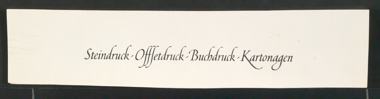 Entwürfe, Fotokopien und Reproduktionen von Schriftzug für Georg-Rentsch-Söhne [1950] — Blatt 59