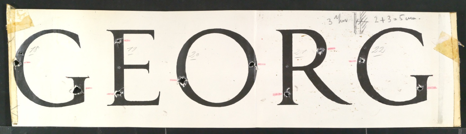 Entwürfe, Fotokopien und Reproduktionen von Schriftzug für Georg-Rentsch-Söhne [1950] — Blatt 67
