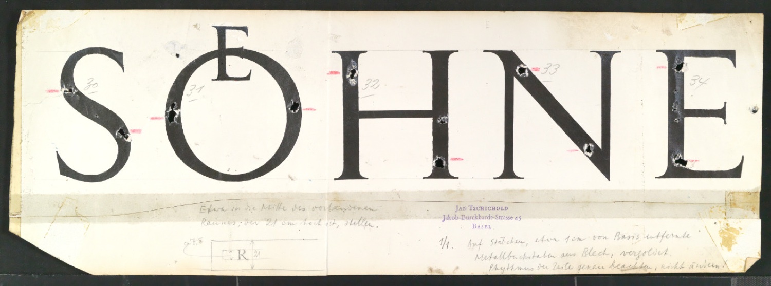 Entwürfe, Fotokopien und Reproduktionen von Schriftzug für Georg-Rentsch-Söhne [1950] — Blatt 73