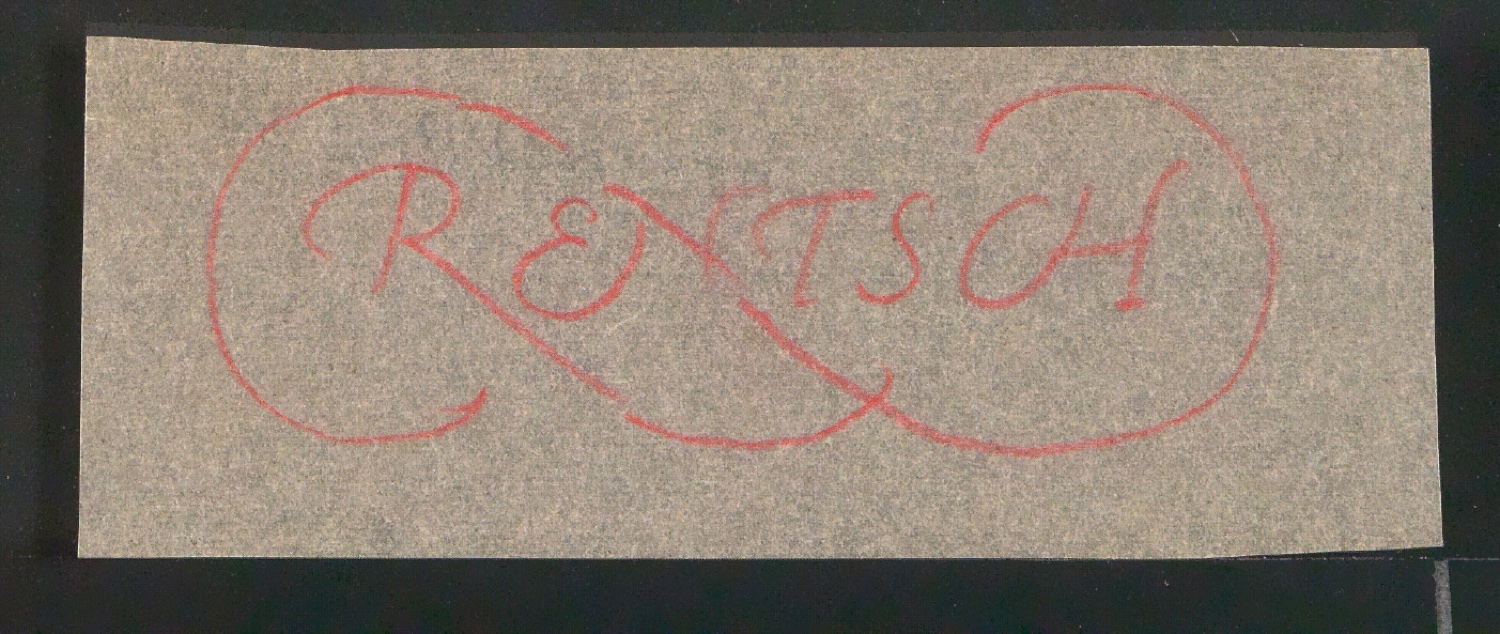 Entwurfszeichnungen, Fotokopien und Reproduktionen von Signet für Georg-Rentsch-Söhne [1950] — Blatt 11
