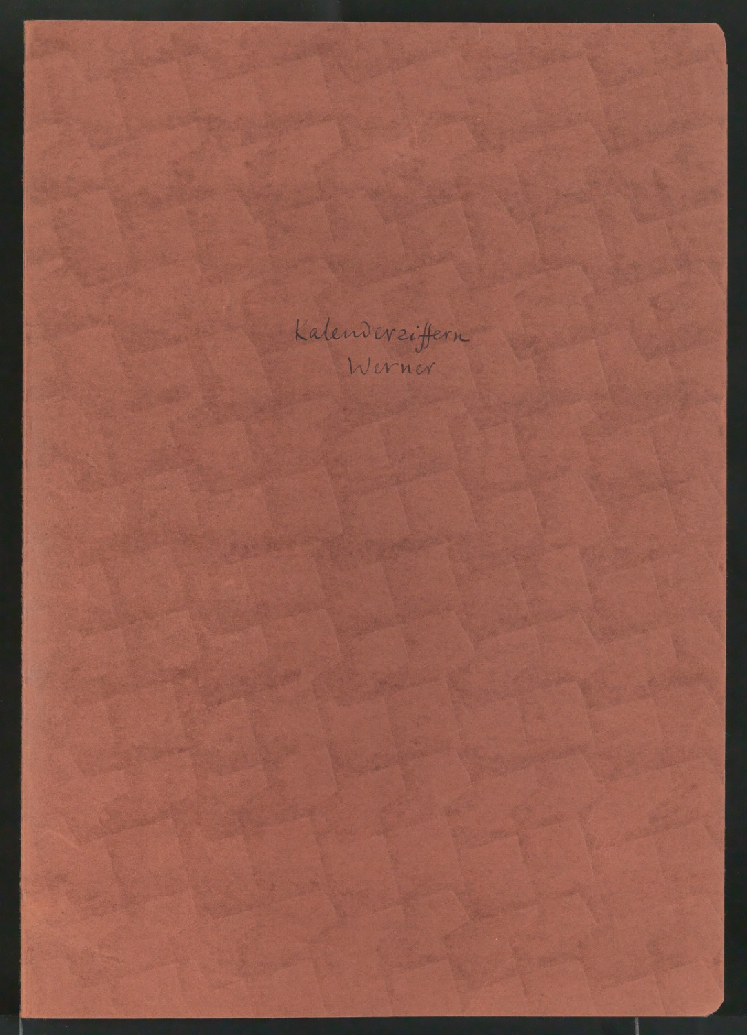 Mappe mit Vorarbeiten, Entwurfszeichnungen und Probedrucken zu Kalenderziffern — Blatt 1