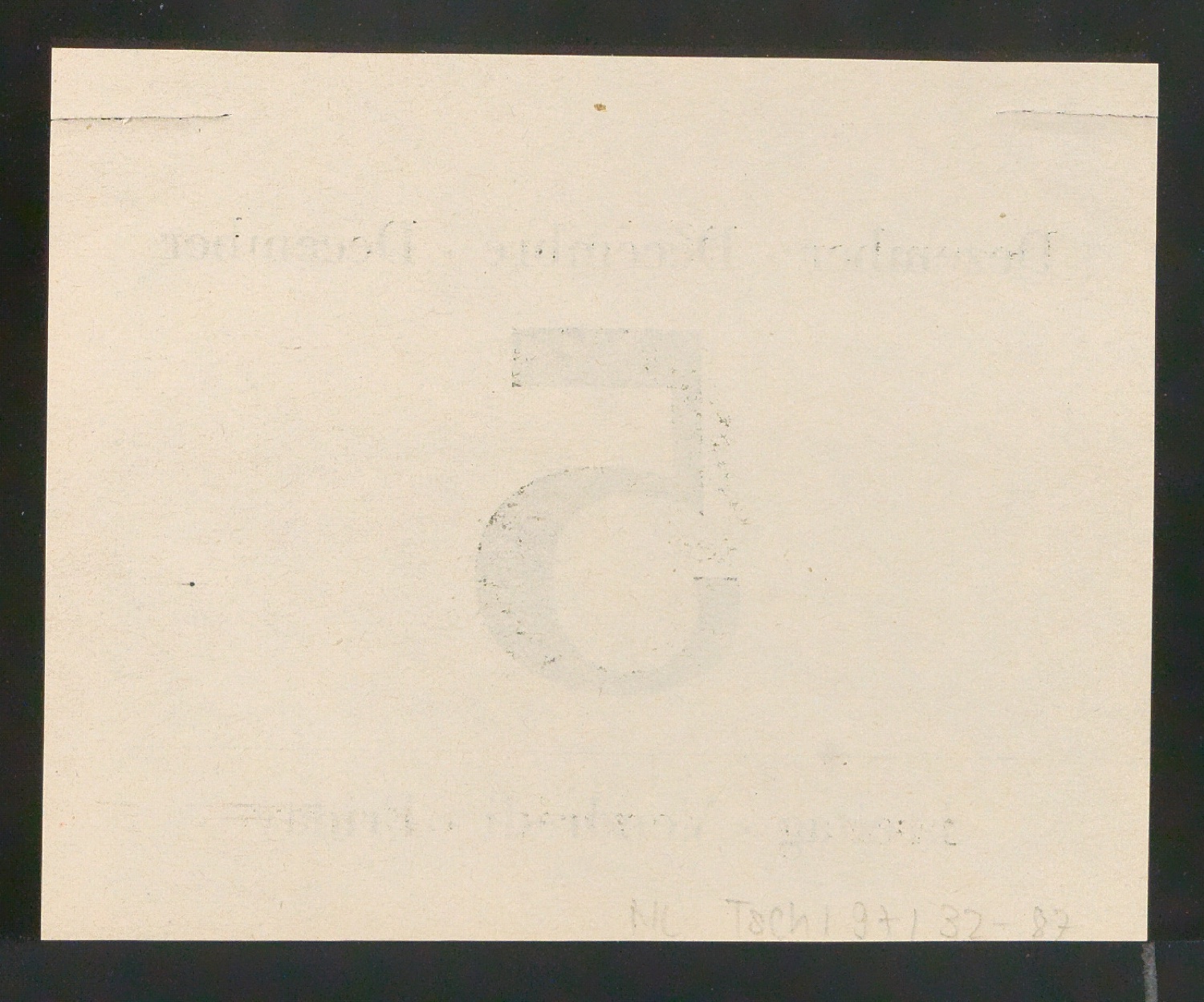 Mappe mit Vorarbeiten, Entwurfszeichnungen und Probedrucken zu Kalenderziffern — Blatt 174