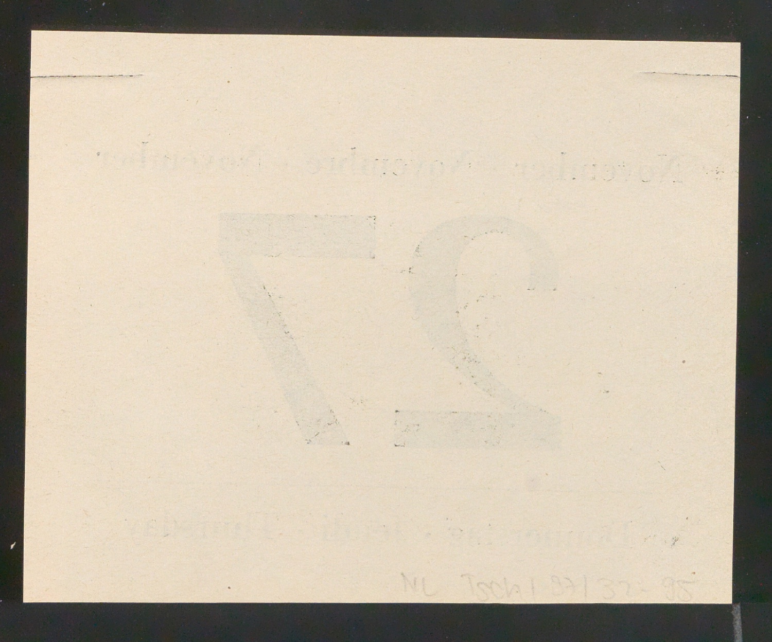 Mappe mit Vorarbeiten, Entwurfszeichnungen und Probedrucken zu Kalenderziffern — Blatt 190