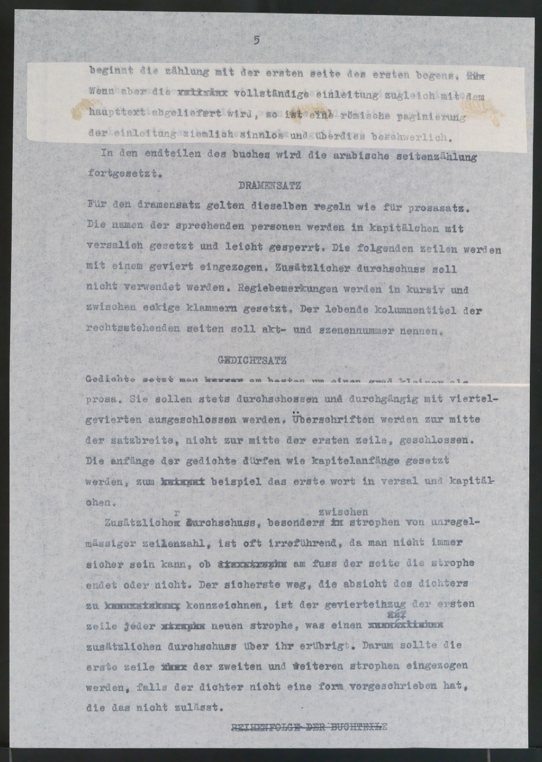 Vorarbeiten und Probedrucke für Im Dienste des Buches, Designing Books und I Bogens Tjeneste — Blatt 19