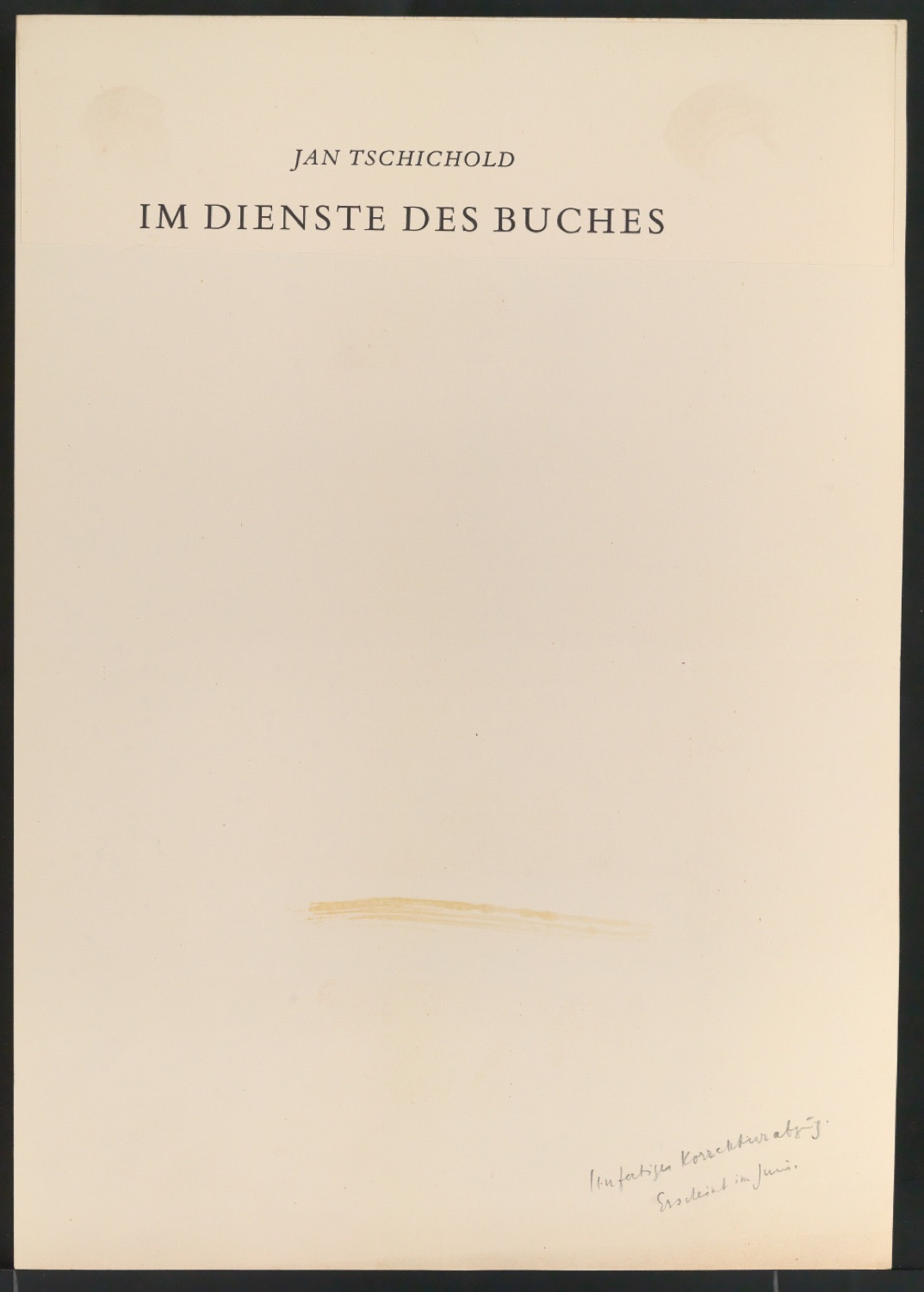Vorarbeiten und Probedrucke für Im Dienste des Buches, Designing Books und I Bogens Tjeneste — Blatt 31