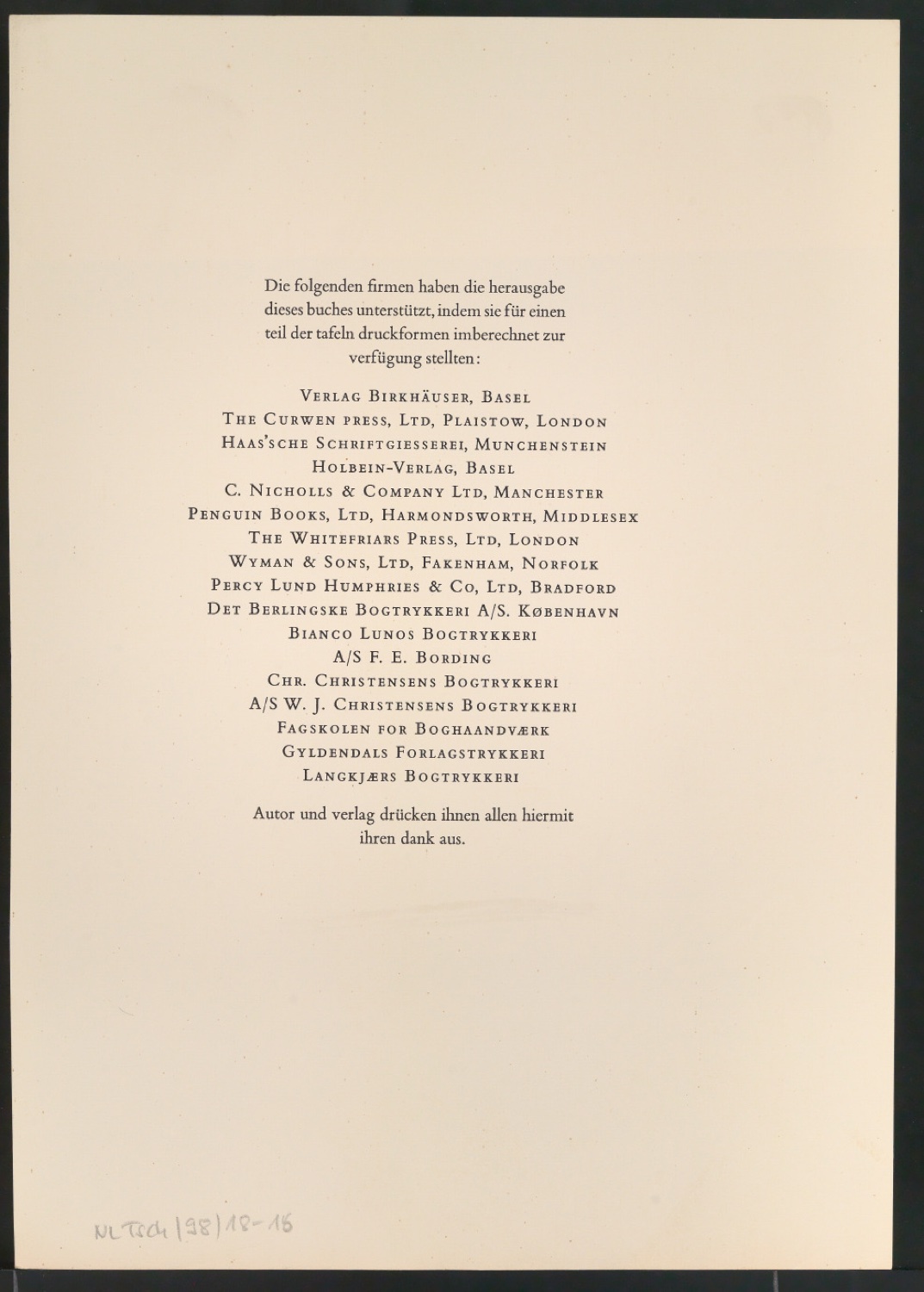 Vorarbeiten und Probedrucke für Im Dienste des Buches, Designing Books und I Bogens Tjeneste — Blatt 32