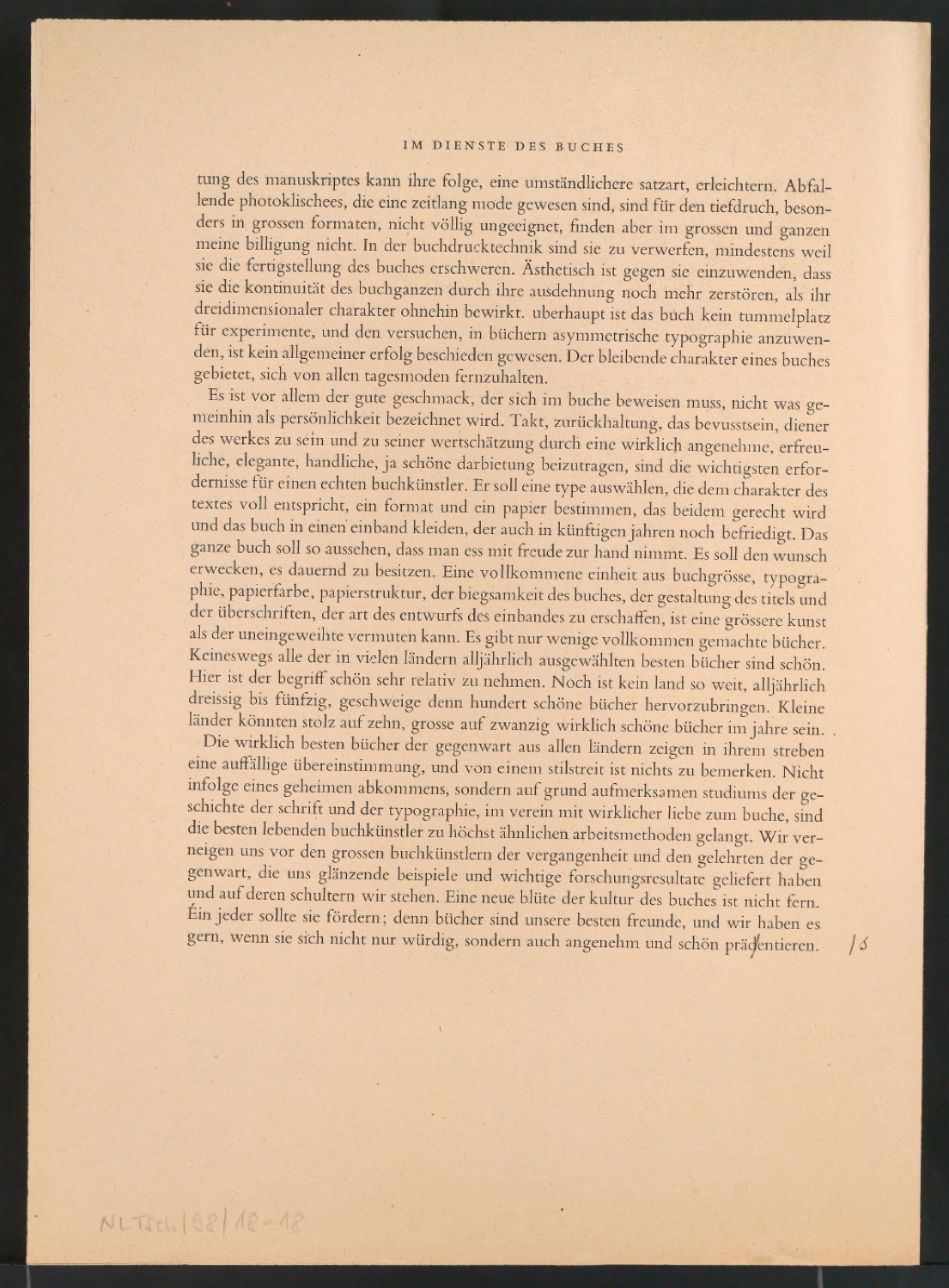 Vorarbeiten und Probedrucke für Im Dienste des Buches, Designing Books und I Bogens Tjeneste — Blatt 42