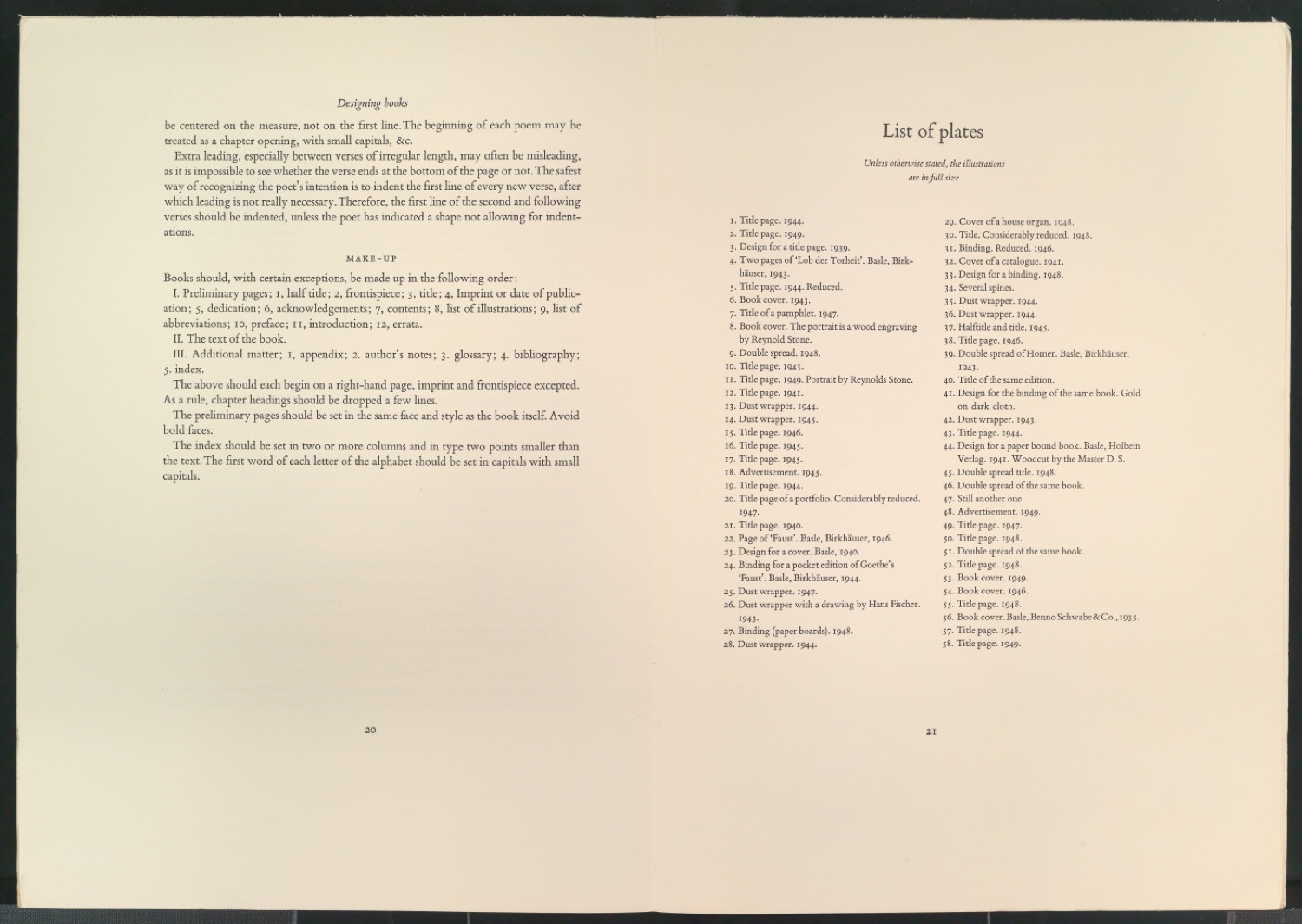Vorarbeiten und Probedrucke für Im Dienste des Buches, Designing Books und I Bogens Tjeneste — Blatt 59