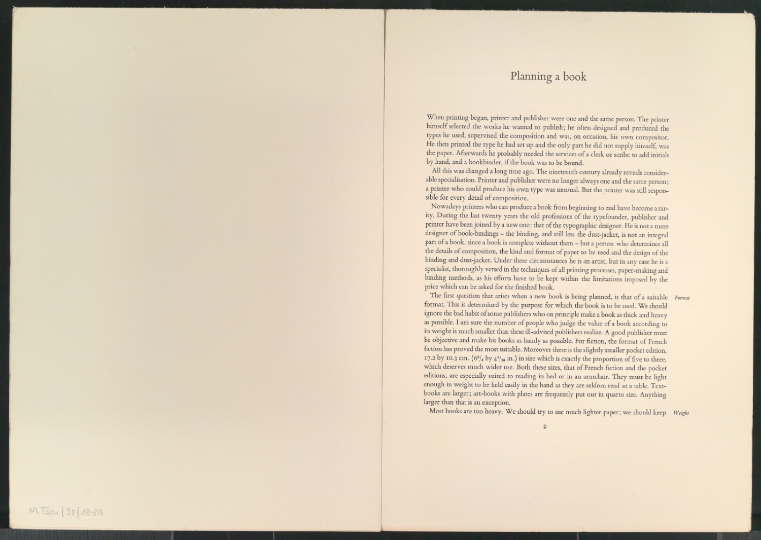 Vorarbeiten und Probedrucke für Im Dienste des Buches, Designing Books und I Bogens Tjeneste — Blatt 61