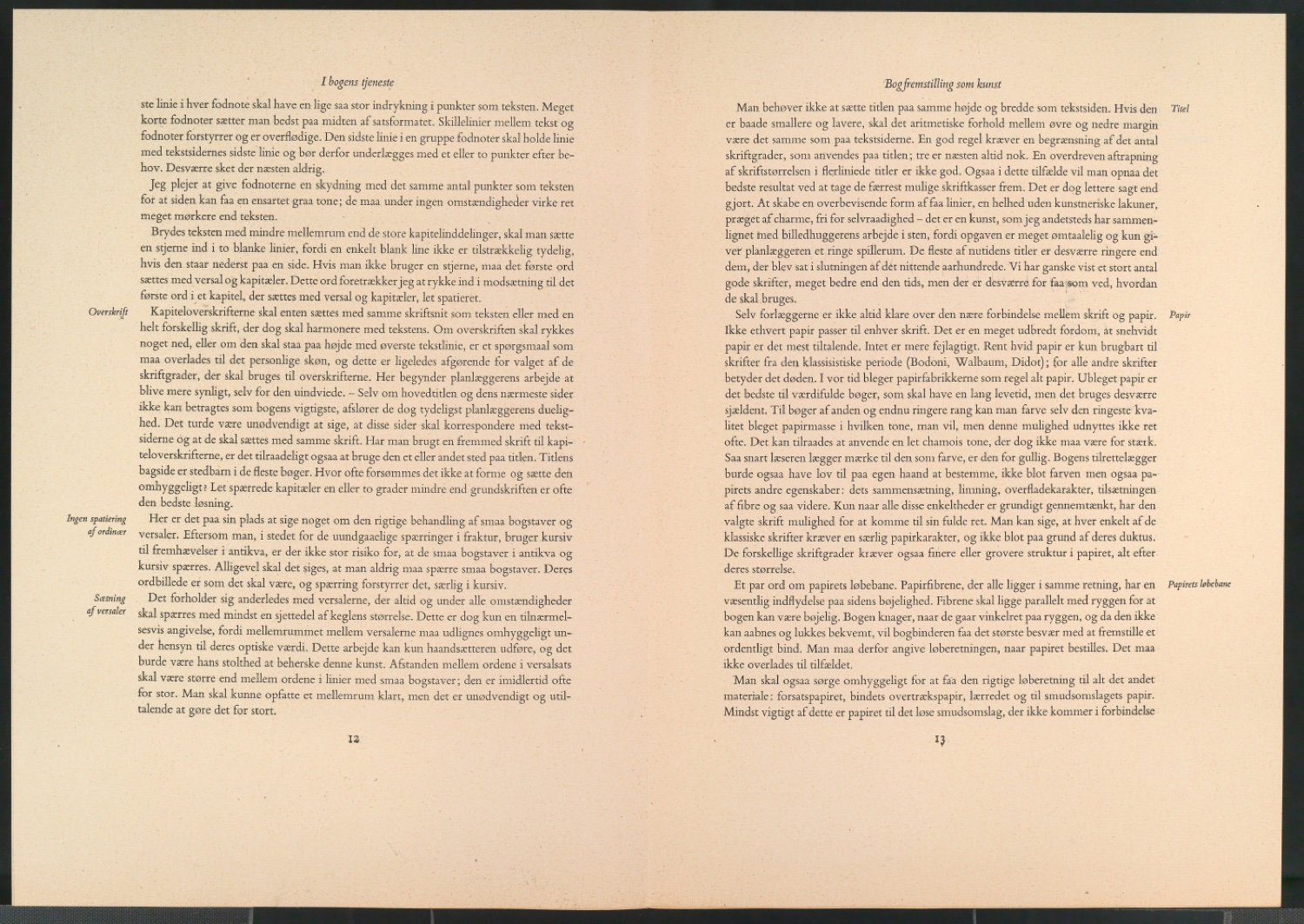 Vorarbeiten und Probedrucke für Im Dienste des Buches, Designing Books und I Bogens Tjeneste — Blatt 74