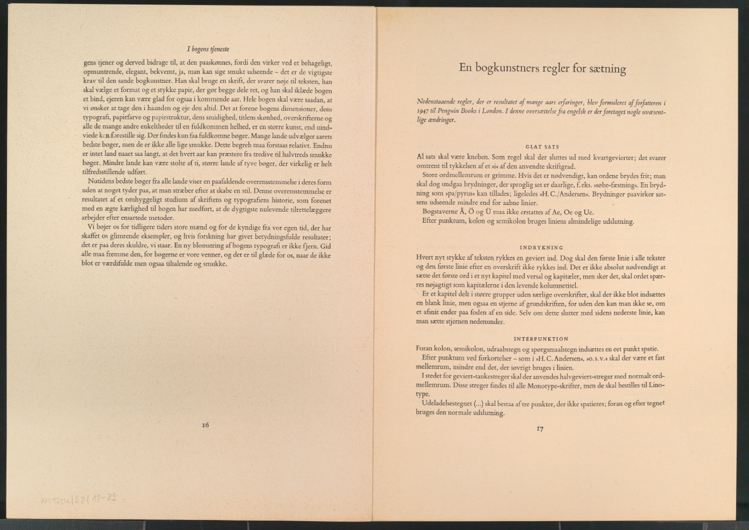 Vorarbeiten und Probedrucke für Im Dienste des Buches, Designing Books und I Bogens Tjeneste — Blatt 76