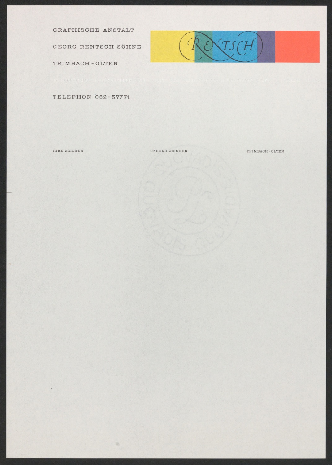 Briefbögen und Briefumschläge für Georg-Rentsch-Söhne — Blatt 3