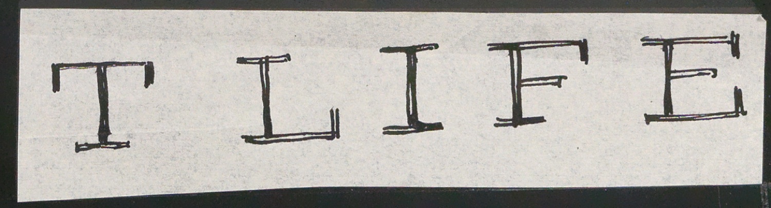 Schriftentwürfe für das Titelblatt von Insect Life — Blatt 3