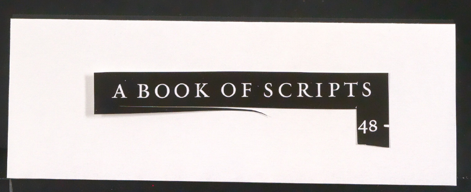 Klischeeabzüge für das Titelblatt von A Book of Scripts — Blatt 7