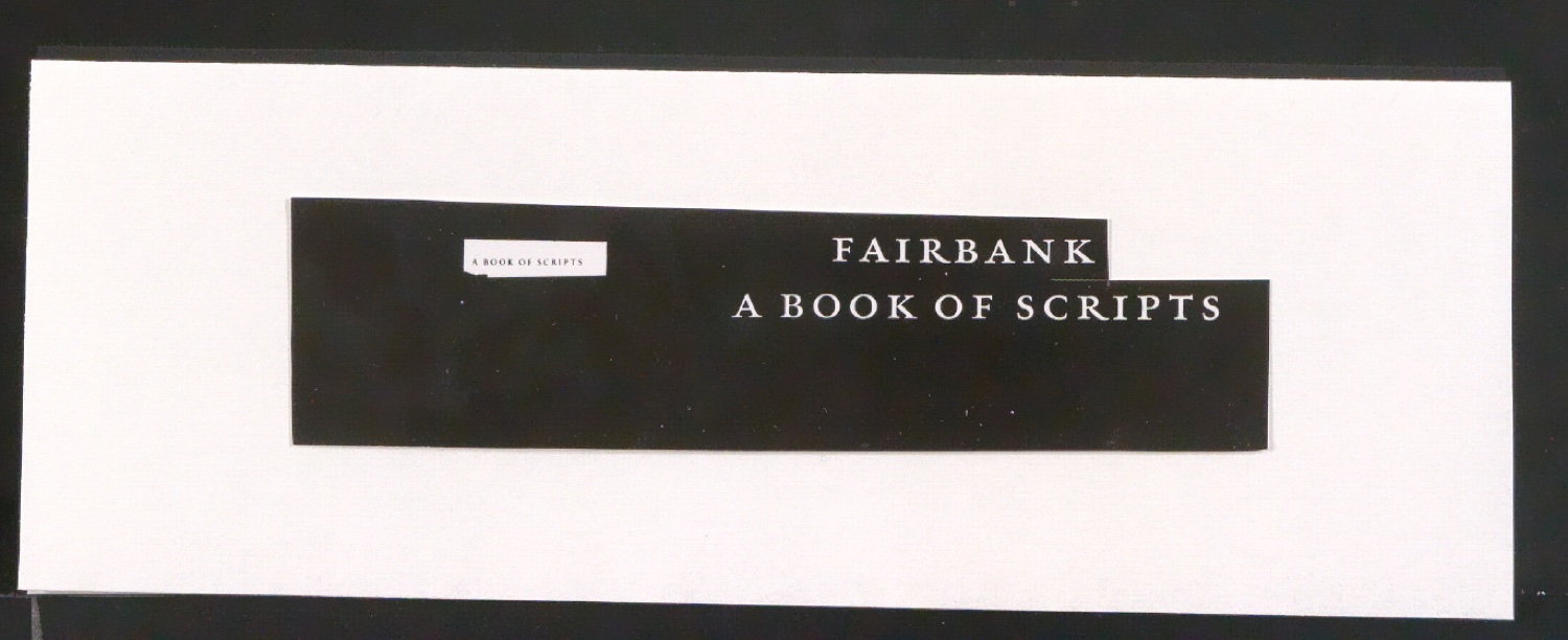 Klischeeabzüge für das Titelblatt von A Book of Scripts — Blatt 13