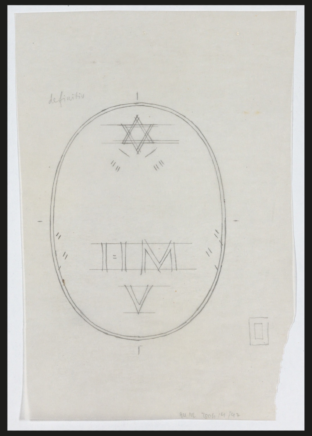 Entwürfe von Verlegermarken und Briefbogen für Verlag Heinrich Majer — Blatt 9