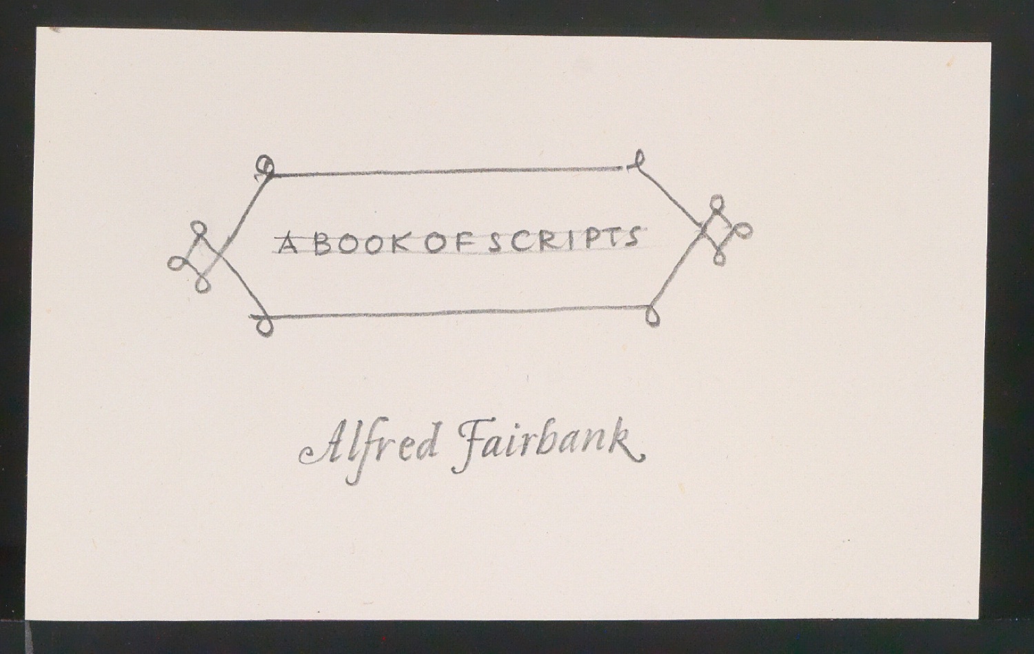 Entwürfe für das Titelblatt von A Book of Scripts — Blatt 5