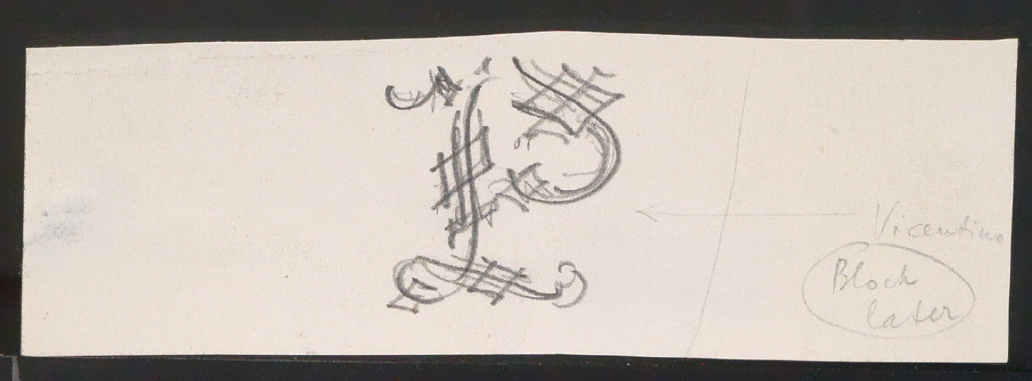 Entwürfe für das Titelblatt von A Book of Scripts — Blatt 18