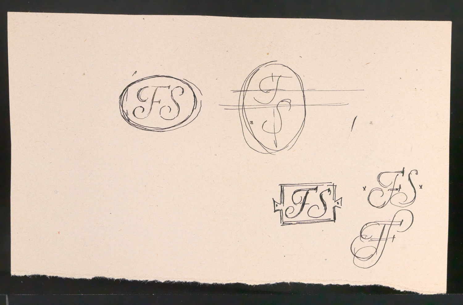 Typografische Entwürfe von unbekannten Buchtsabenkürzeln — Blatt 3