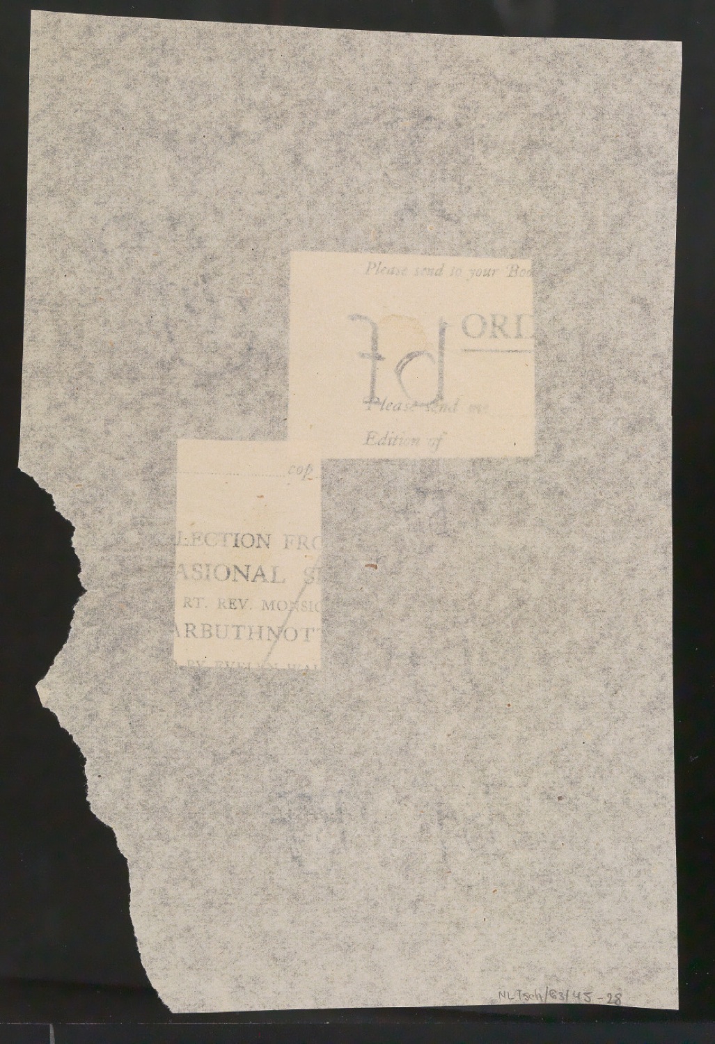 Typografische Entwürfe von unbekannten Buchtsabenkürzeln — Blatt 6