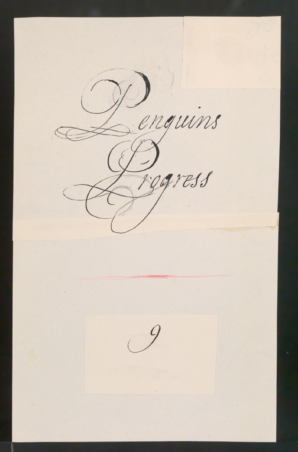 Entwürfe der Typographie für den Umschlag von Penguins Progress Volume 5 — Blatt 3