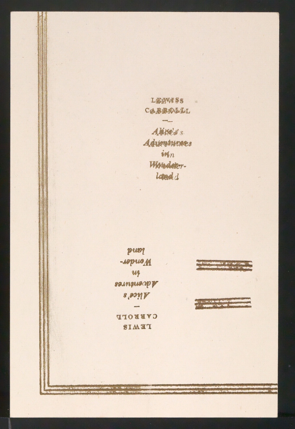 Layout für Seiten von Alice's Adventures in Wonderland — Blatt 1