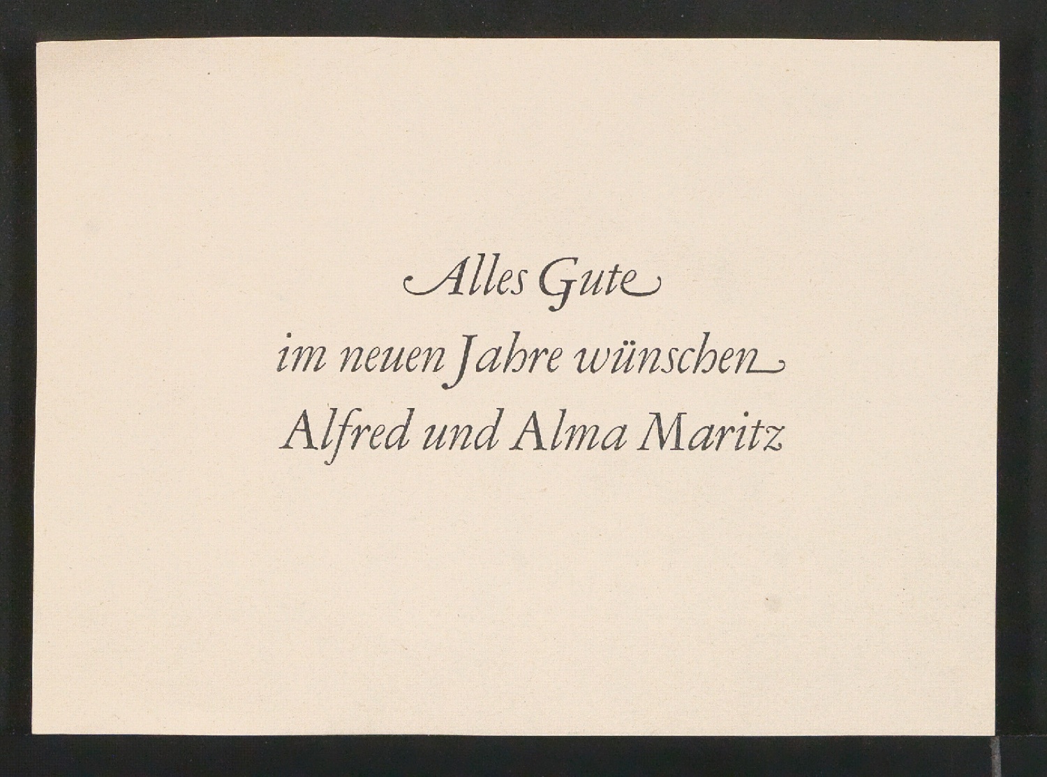 Probedrucke von Neujahrswünschen für verschiedene Auftraggeber — Blatt 57